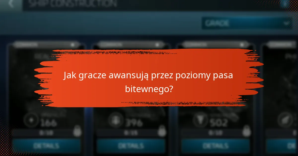 Jak gracze awansują przez poziomy pasa bitewnego?
