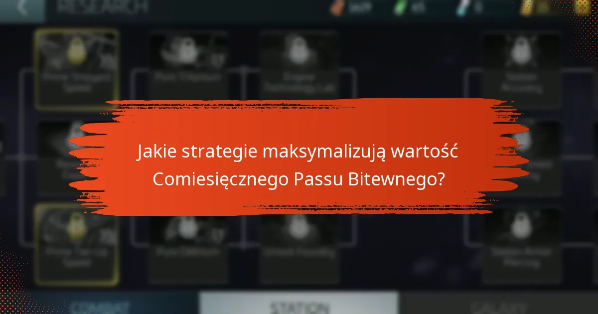 Jakie strategie maksymalizują wartość Comiesięcznego Passu Bitewnego?